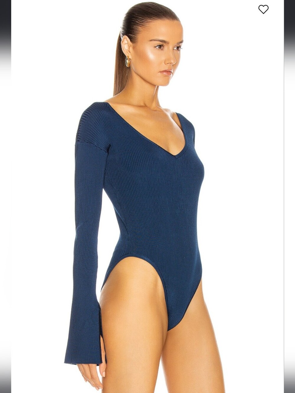 Cult Gaia Jolene Knit Body Suit Size M NWT Dark Navy Blue